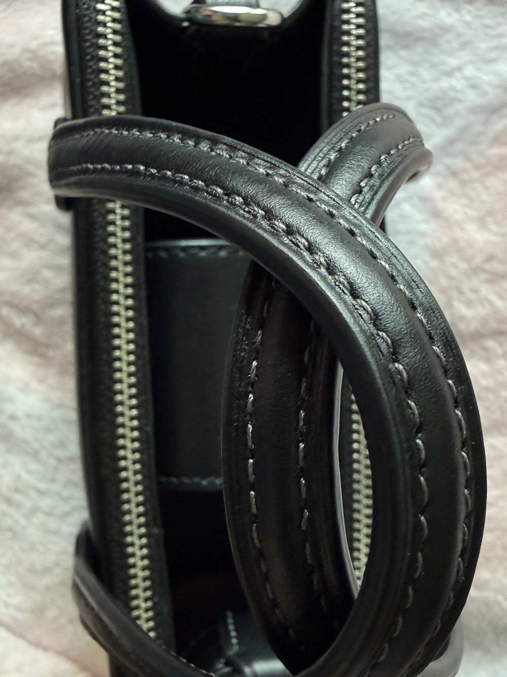 Coach Black Mini Leather Satchel Crossbody NWOT   Silver hardware. - Picture 6 of 8